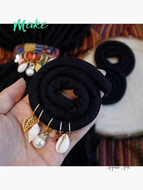 Spiral Lock Hair Ties - Dreadlock Accessories Set of 3 - Cotton and Polyester